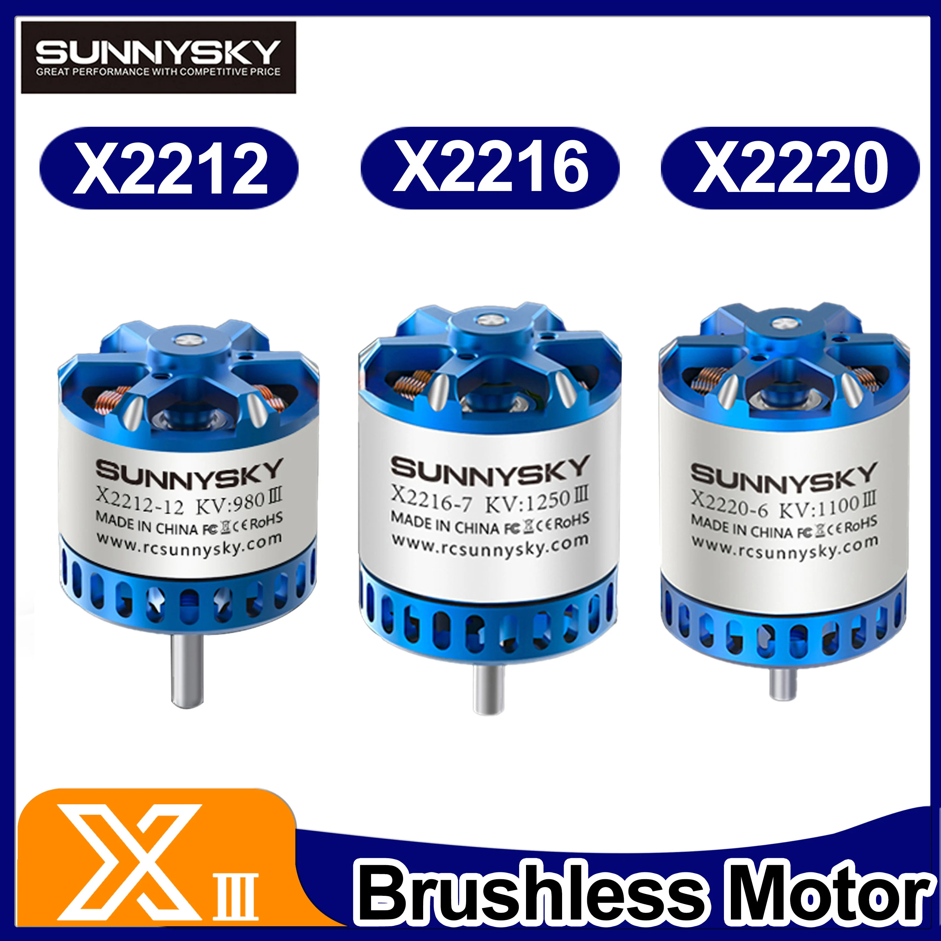 SUNNYSKY X2212-III X2216-III V3 бесщеточный двигатель для RC FPV гоночного дрона квадрокоптера самолетов с фиксированным крылом