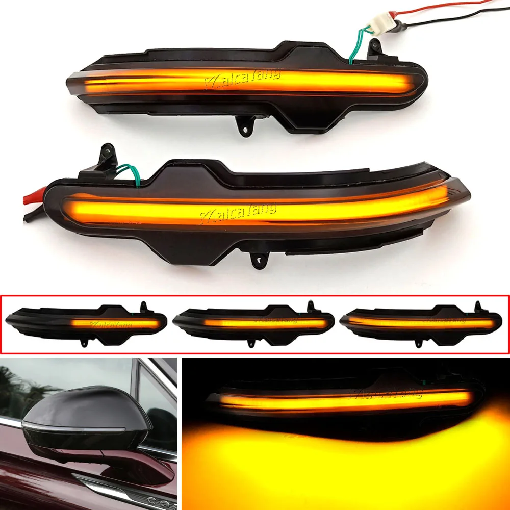 

For Lincoln Corsair Nautilus 2019 2020 2021 2022 LED Dynamic Turn Signal Light Side Wing Rearview Mirror Sequential Indicator