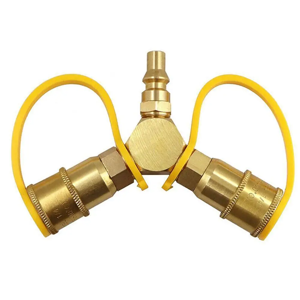

Propane Y Quick Coupler RV 1/4 Inch Ball Valve Beach Umbrella Camouflage Network For Hunting Camouflaged Hunting Tent