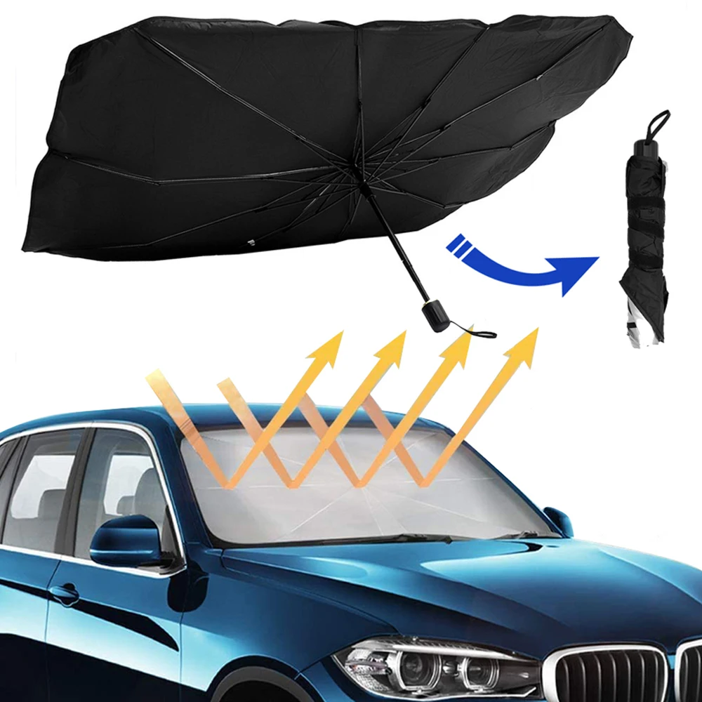 Car Sun Shade Umbrella Protector Windshield Sunscreen Sunshade Parasol Coche Interior For Mercedes Benz W203 W211 W204 W205 X204