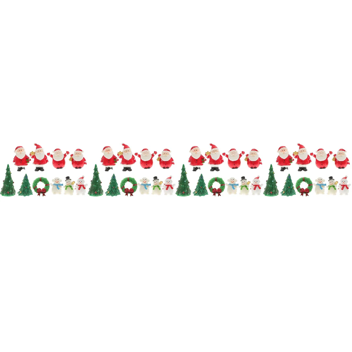 

40 Christmas Miniature Figurines Mini Resin Crafts Ornaments Landscape Decor