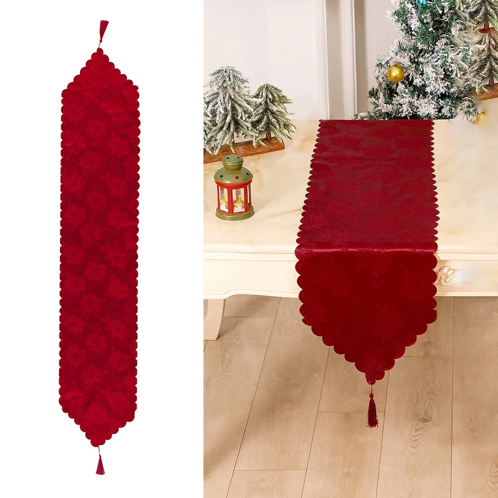 

Jacquard Table Decoration Heat-insulating Christmas Dining Tablecloths Holiday Gifts Cabinet Decor for Kitchen Birthday Party