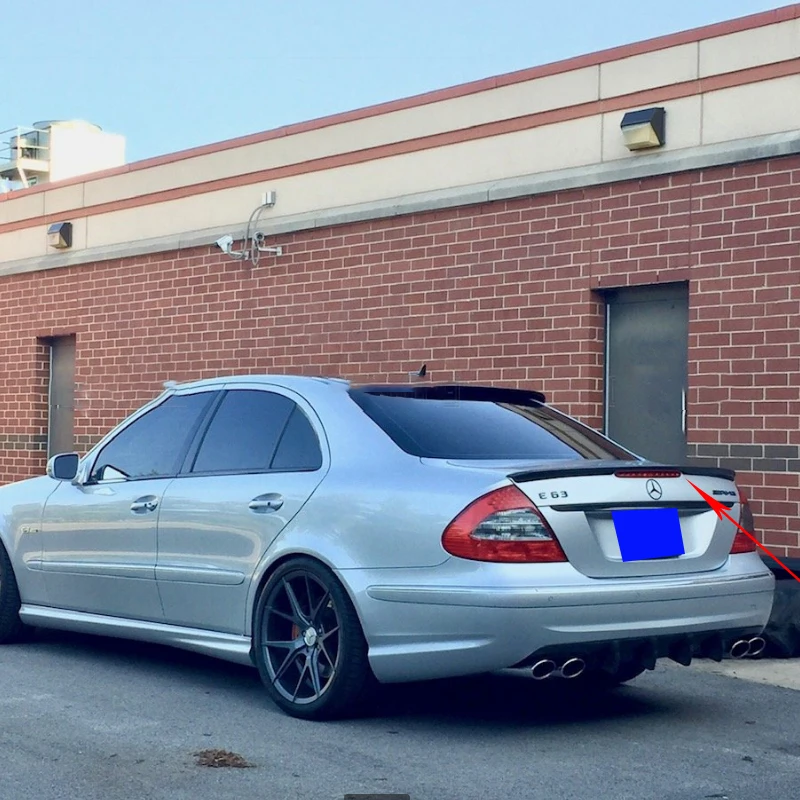 

Спойлер для W211 2002-2009 Mercedes-Benz W211 E-class E200 E260, спойлер из АБС-пластика, цветное заднее крыло автомобиля, задний спойлер