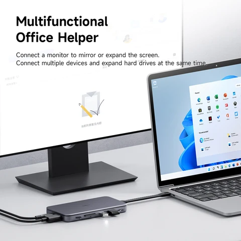 Hagibis 9 в 1 USB C док-станция с чехлом SSD