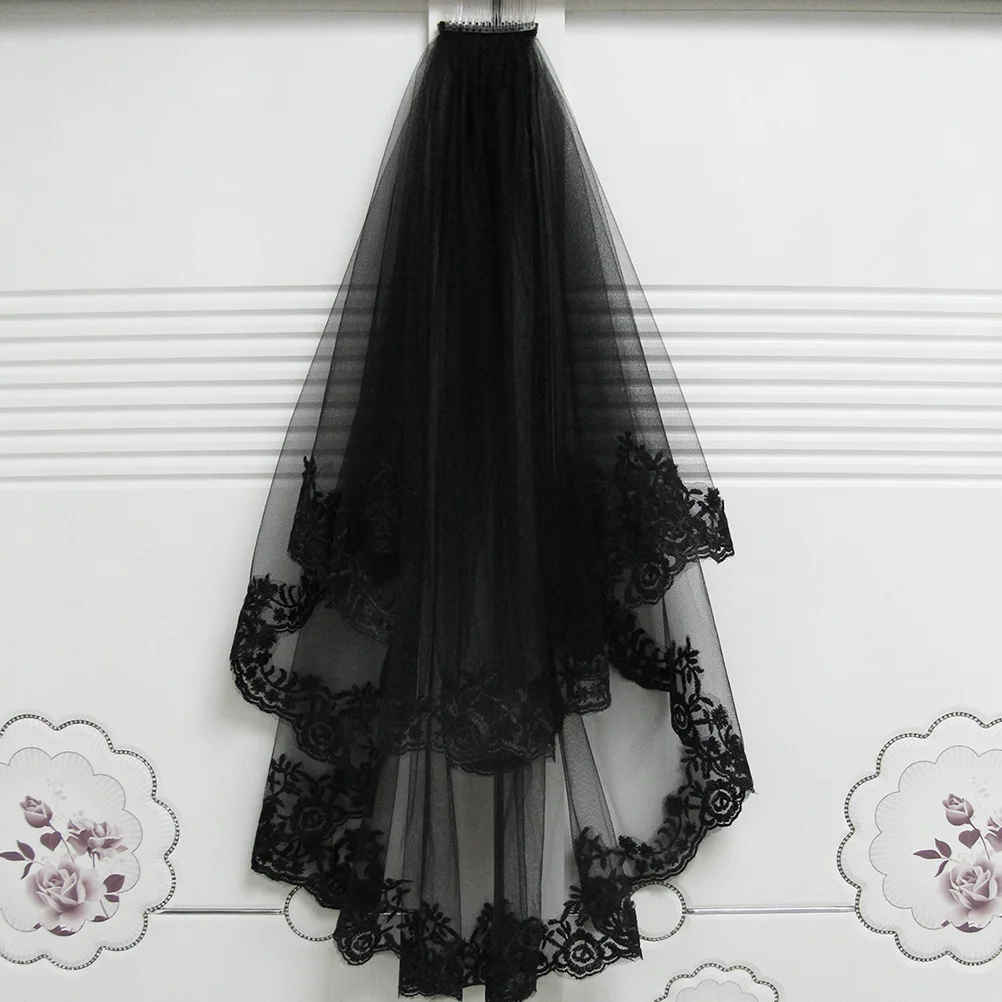 

Short Veil Black Veil Veil for Wedding Party