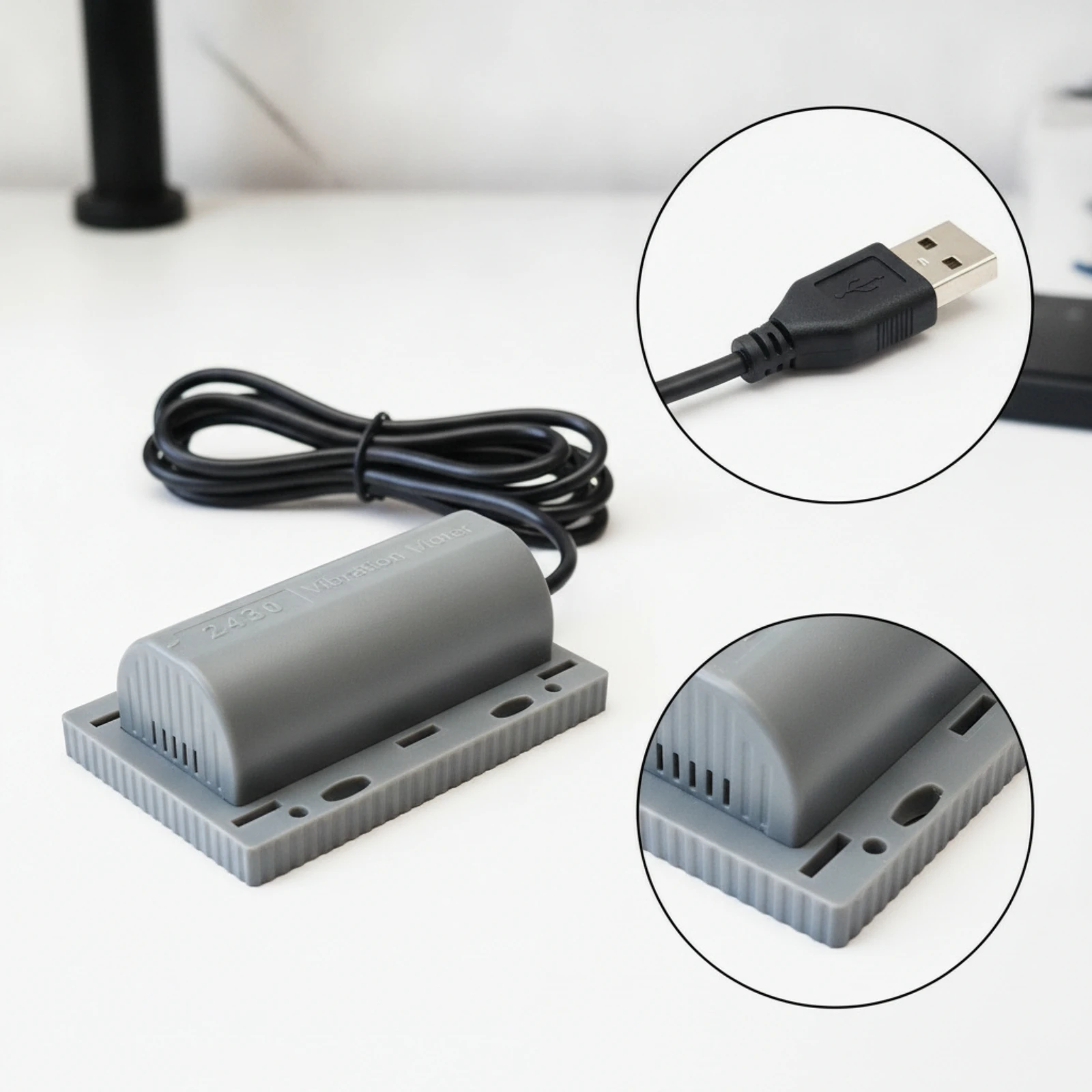 Фото Вибрационный мотор с USB-кабелем, низкопрофильный USB-вибромотор, эффективный, долговечный, для любителей DIY, DIY-проектов, массажных подушек №4