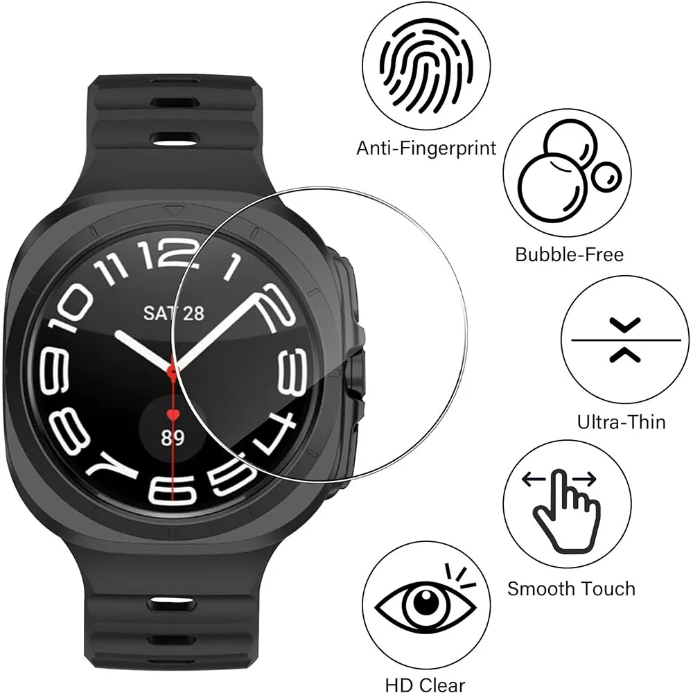 Закаленное стекло для защиты экрана Samsung Galaxy Watch Ultra 47 мм защитная пленка с защитой