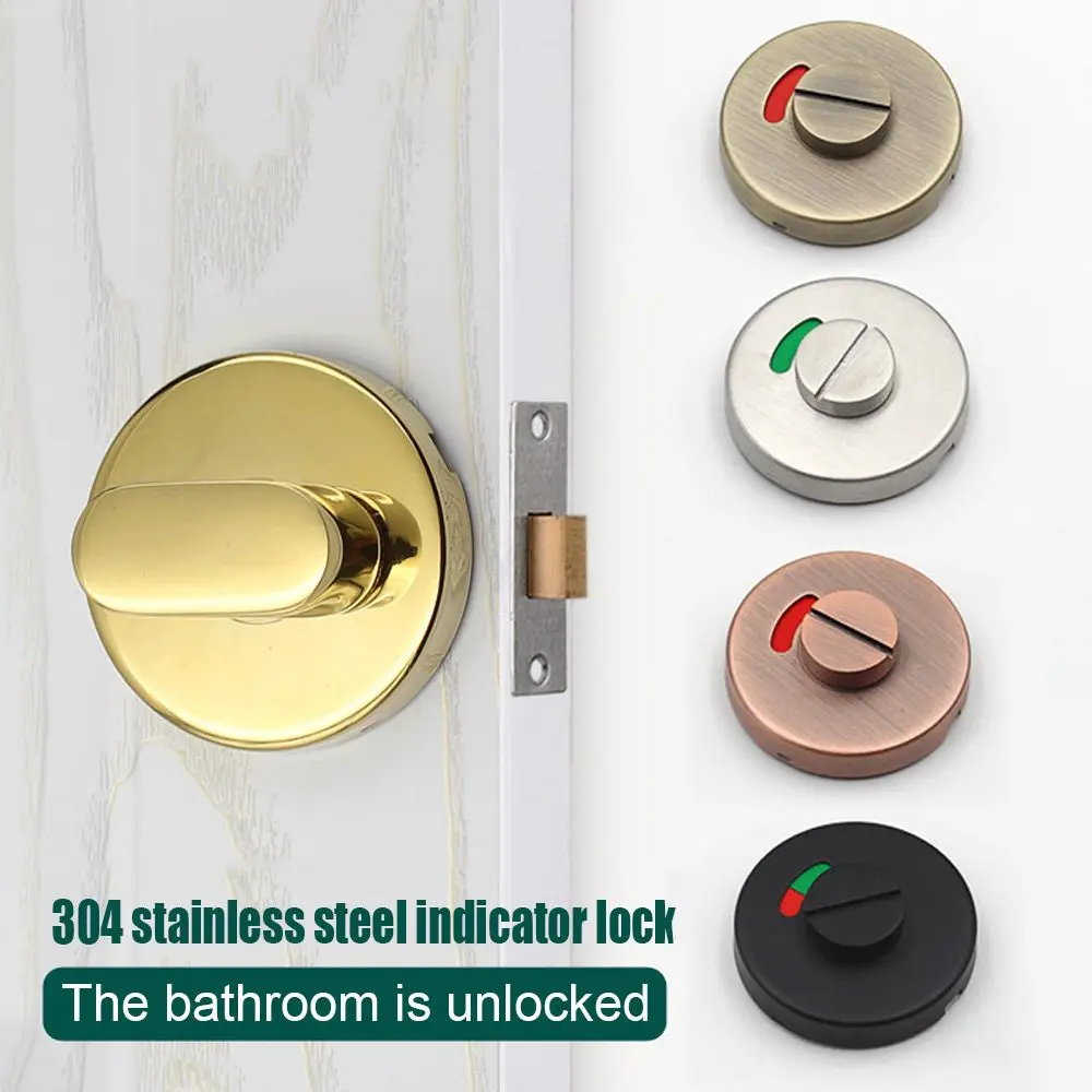 

Office Stainless Steel Public Toilet Bolt Latch Hardware Accessories Bathroom Indicator Lock Locks Partition Door Lock