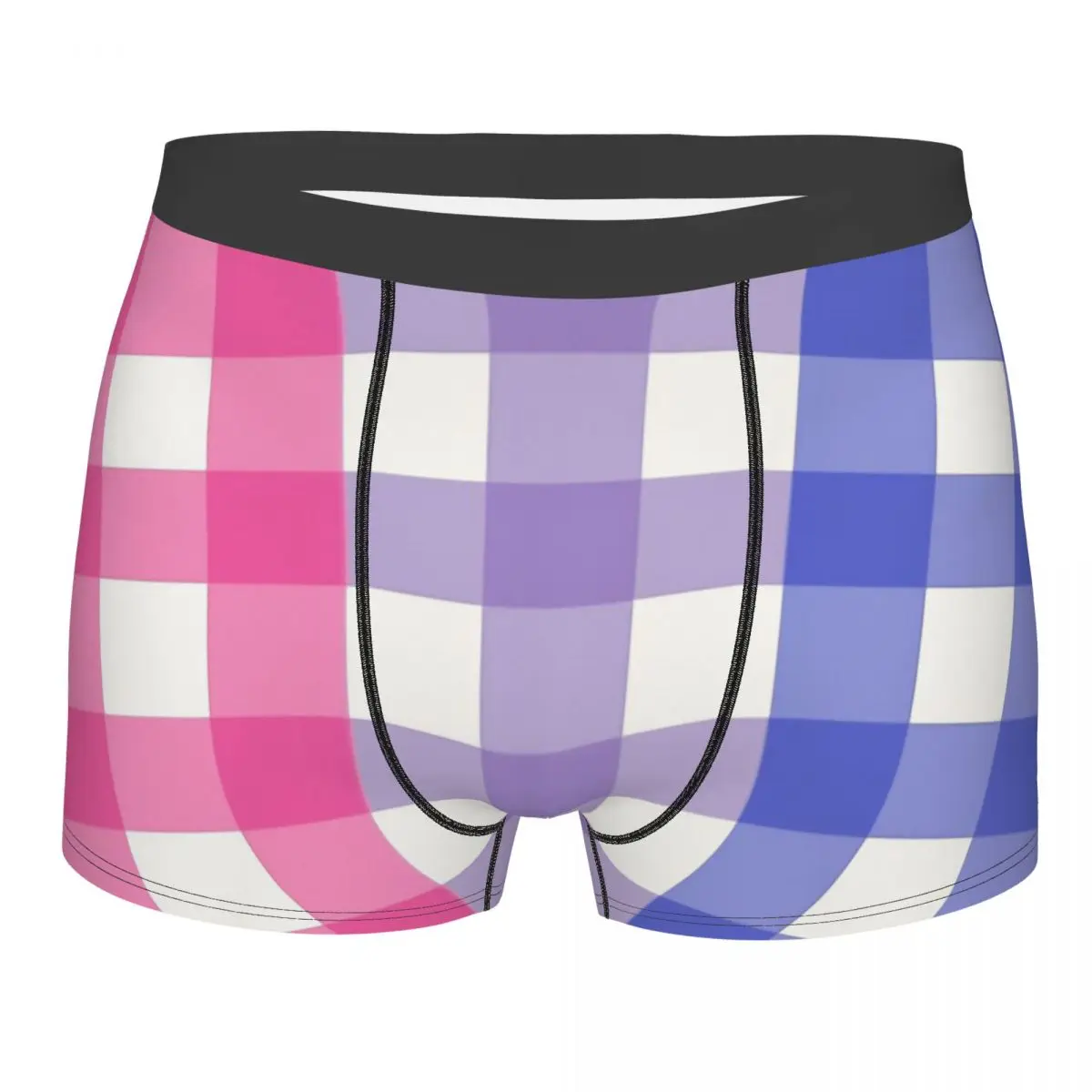 

Bi Gingham Pride Cottagecore Rural Aesthetic Underpants Cotton Panties Man Underwear Comfortable Shorts Boxer Briefs