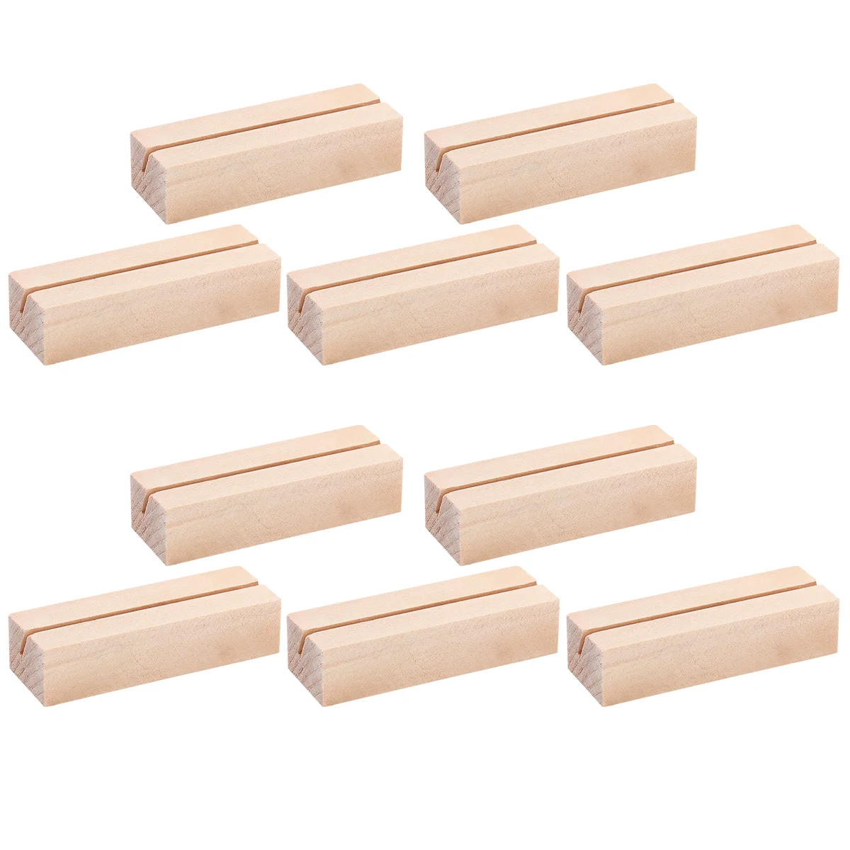 

20 Pcs Business Holder Wooden Rectangle Shaped Photo Stand for Party Home School