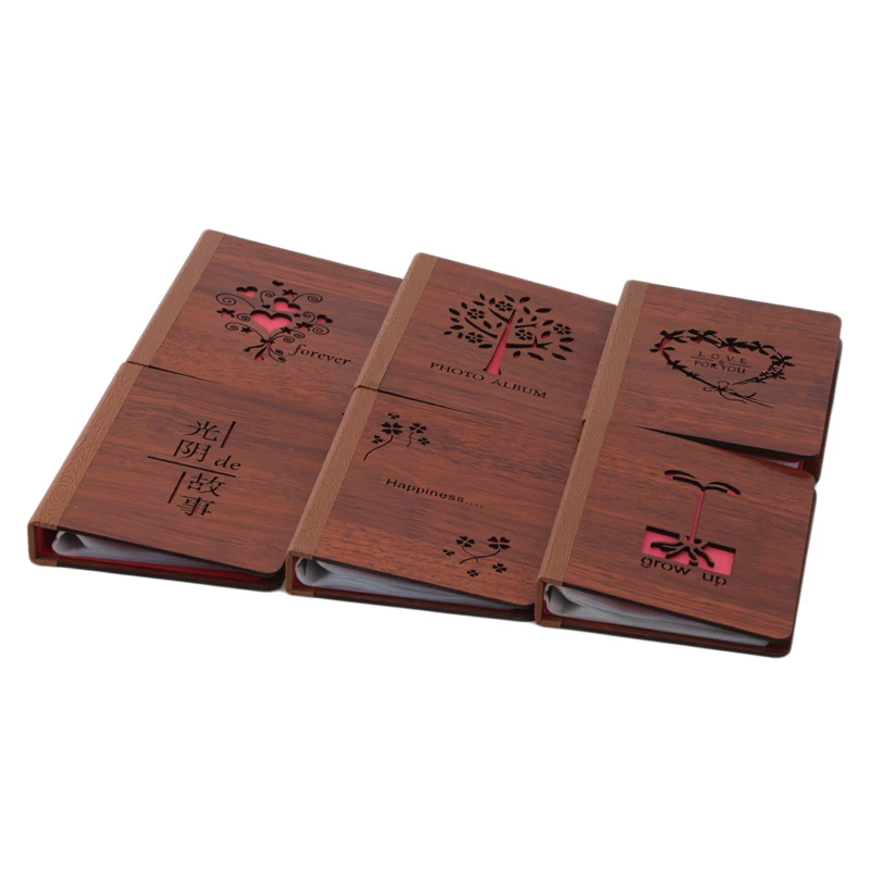 

Creative DIY Wooden Interstitial Album Handmade Photo Stroage Album Wedding Anniversary Album Romantic Gift