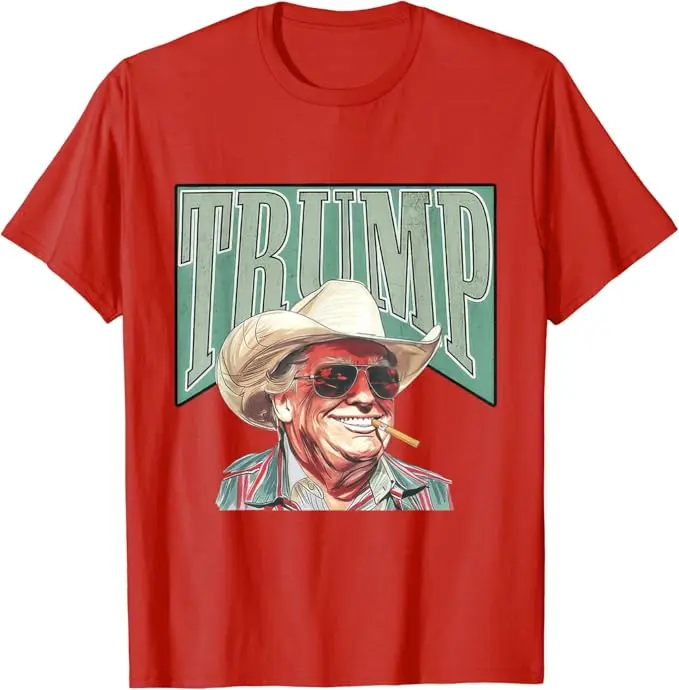 Ковбойская футболка с надписью сделать Америку Отличный Трамп папа поклонники