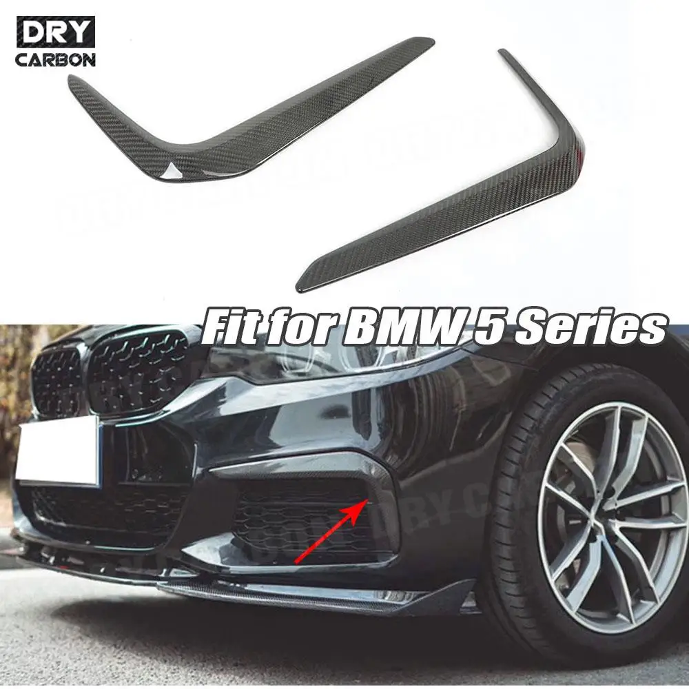 

Carbon Fiber Front Bumper Eyelids Decoration Air Vent Trim Covers For BMW 5 Series G30 G31 G38 M Sport 2017 2018 2019
