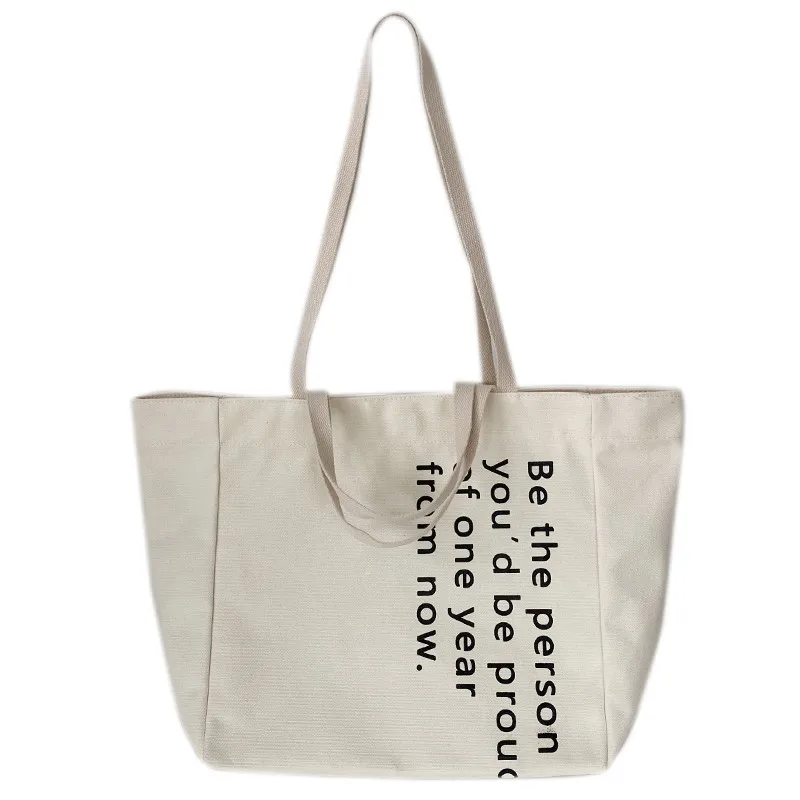 

Women's Canvas Shoulder Bags Casual Shopping Bags Female Large Capacity Tote Ladies Solid Color Shoulder Bag