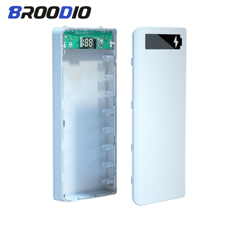

18650 battery Holder Charging Box Power Bank Case 8*18650 Dual USB Mobile Phone Charger DIY Shell With Digital Display Screen