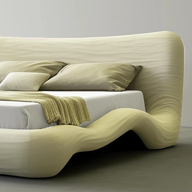 Европейская роскошная бархатная кровать двойной комплект белый большой пол