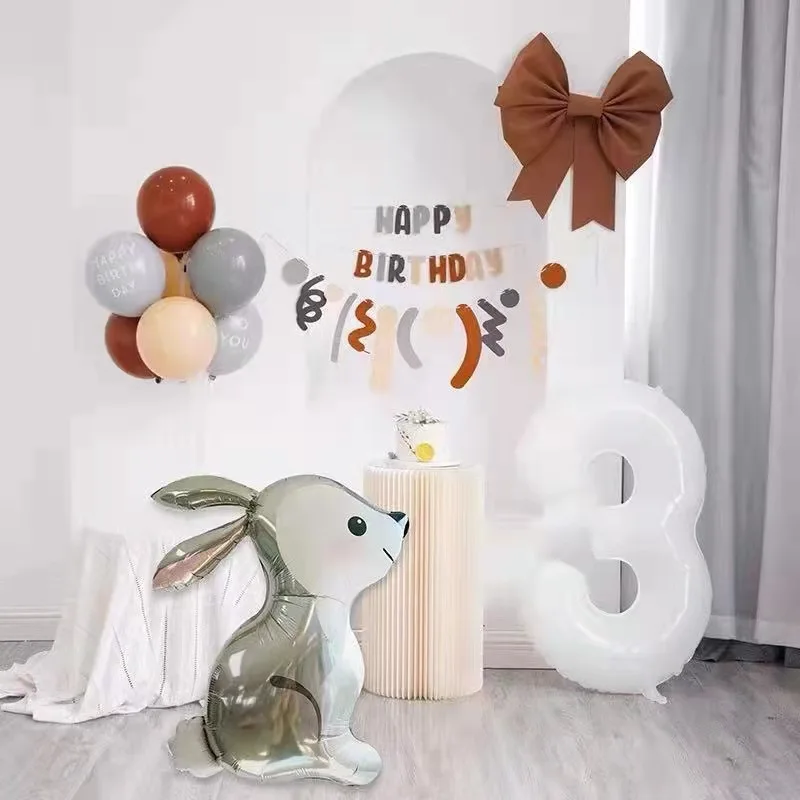Animal Helium Balloon Cute Squirrel Fox Penguin Foil Balloon Baby Shower Happy Birthday Party Decorations Kids Toy Air Globos