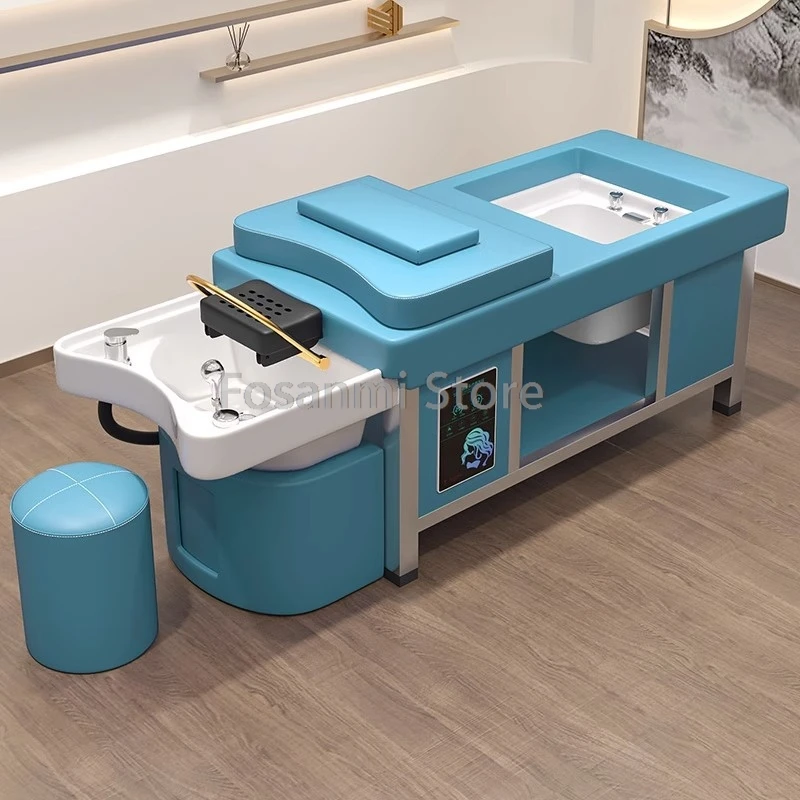 Массаж головы шампунь кровать стул для мытья волос циркуляция воды уход за