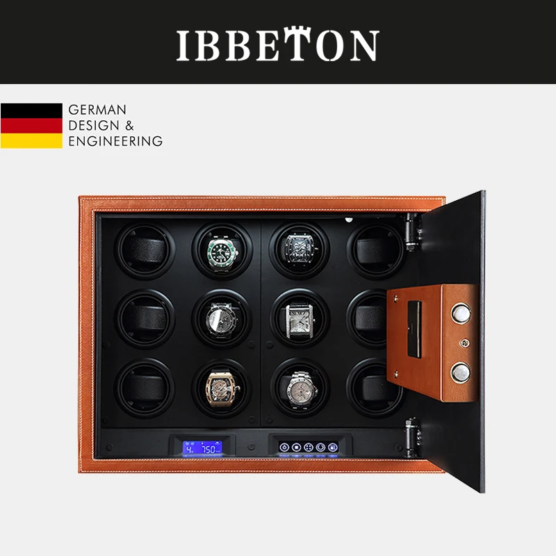 Фото IBBETON Автоматическое заводное устройство для часов Сейф Коробка для намотки часов из микрофибры Тихая витрина для хранения двигателя Коробки для механических часов №2