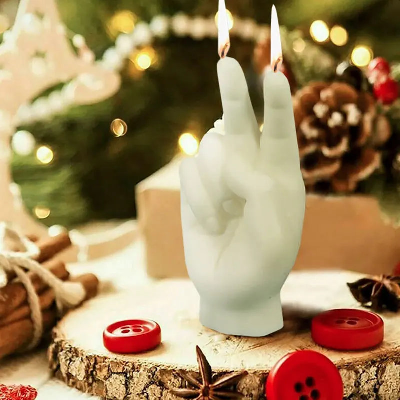 1 шт. форма для свечи силиконовая в форме руки забрасывания из смолы рукоделия