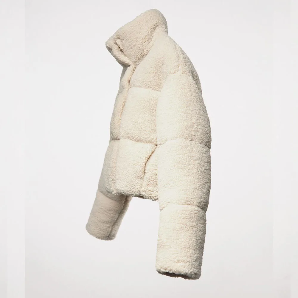 Fall and winter new fashion women's street versatile stand collar long sleeve fleece short cotton-padded jacket jacket