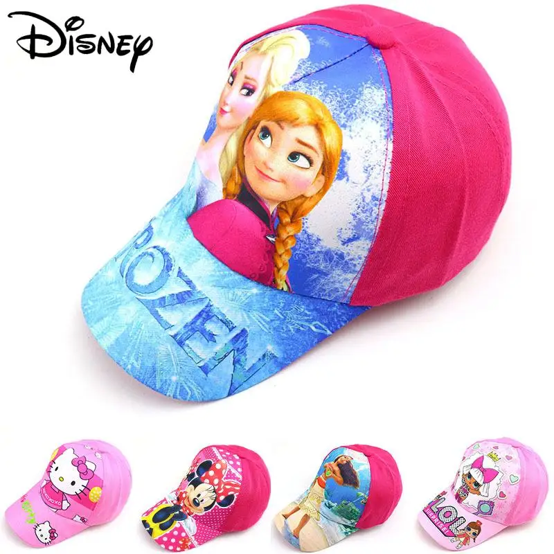 

Disney Frozen Elsa Baseball Cap Doraemon Minnie Hellokitty Unicorn Casual Adjustable High Quality Kids Outdoor Summer Visor Hat