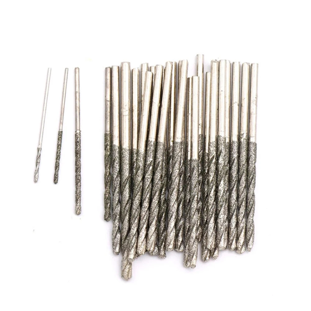 

10 Pcs Diamond Coated Spiral Drill Bits Drilling Polishing Bits For Glass Jewelry Agate Polishing Buffing Grinder Head