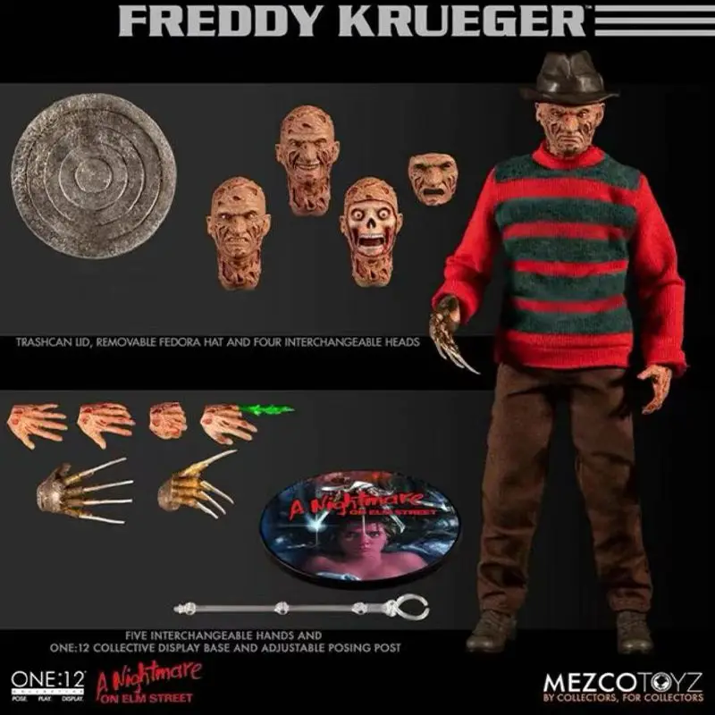 

Original MEZCO ONE:12 Collective Nightmare On Elm Street Freddy Krueger 1/12 In Stock Anime Action Collection Figures Model Toys