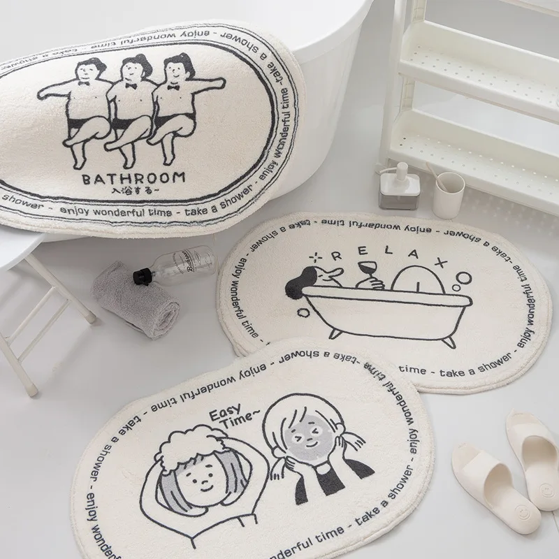 

Cartoon Plush Rug Home Bedroom Carpet Chair Mat Bathroom Door Mat Bedside Non-slip Mat Cute Floor Mat Carpets for Bed Room