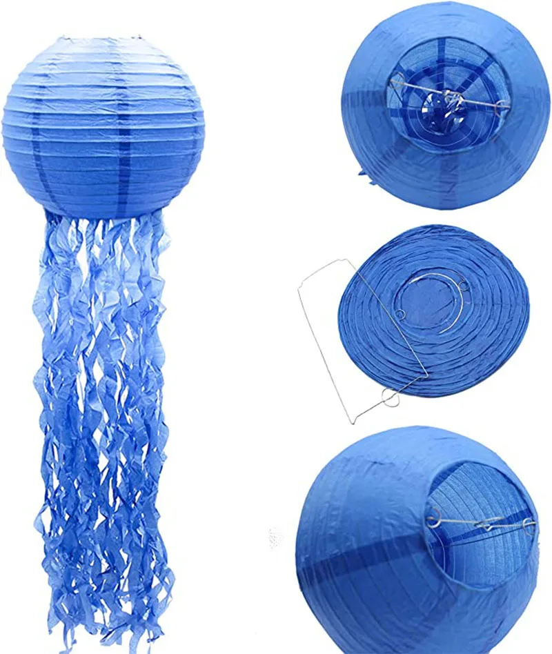 

Бумажный фонарик jellyfish, розовый, фиолетовый, синий