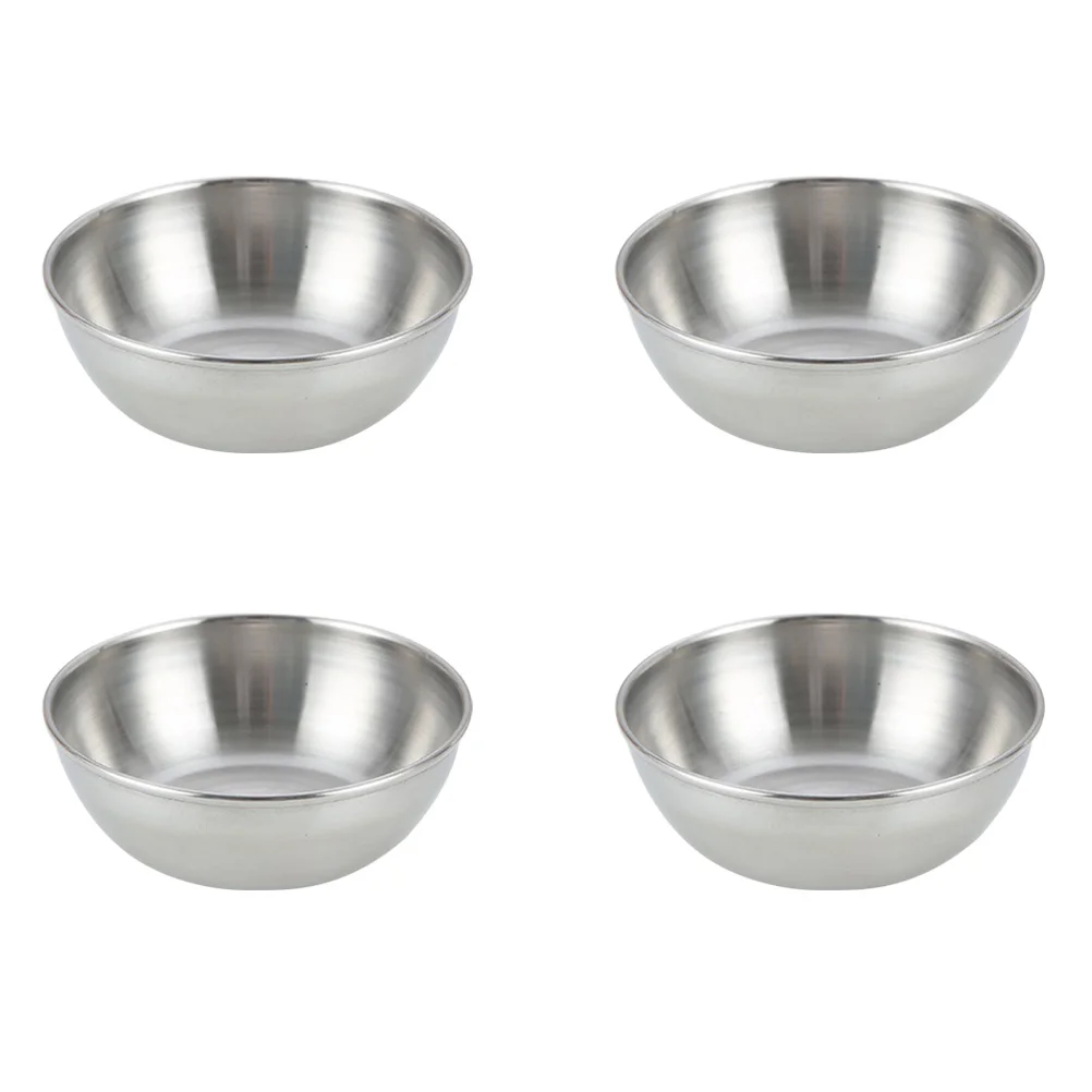 

Dish Sauce Dipping Bowlssoy Plates Bowl Appetizer Stainless Pasta Dispenser Plate Mini Seasoning Sushi Steel Apetizer Round