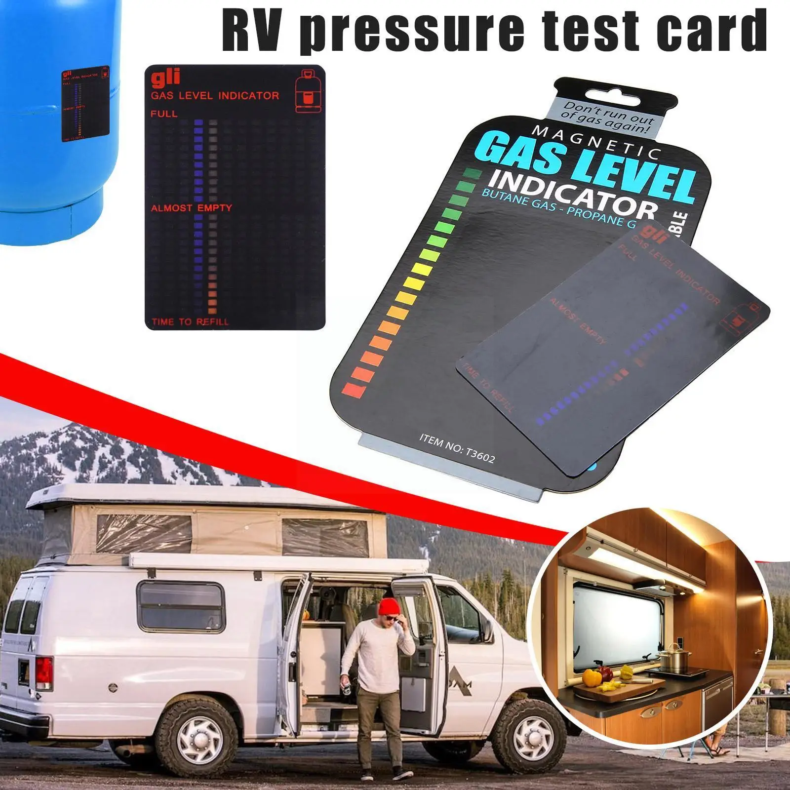 

1pc Magnetic Gas Cylinder Tool Gas Level Indicator Hot Butane Fuel Gauge Temperature Propane Measuring Bottle Caravan R7q4