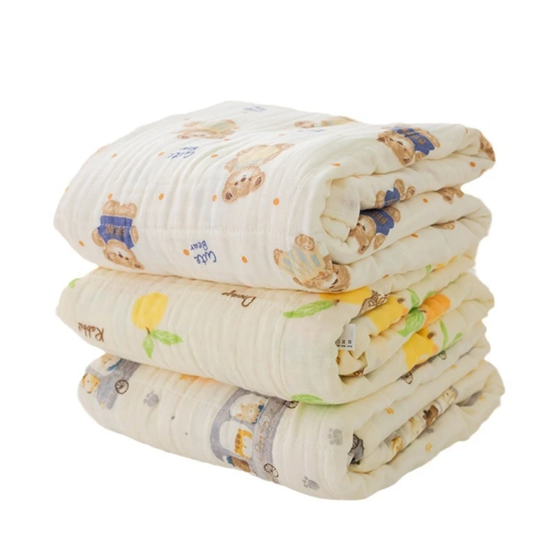 

Cotton Gauze Childrens Bath Towel 6 Layers Super Soft Towel for Baby Toddler Infant Absorbent Baby Stuff 110x105cm