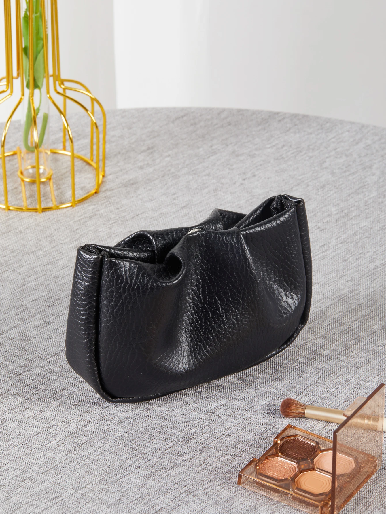 Большая Черная Косметичка С Личи 1 Шт. Для Путешествий Органайзер Кистей Женские