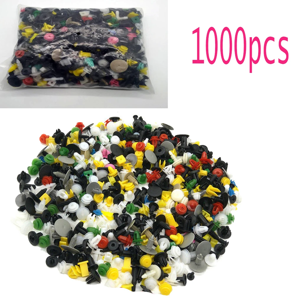 

Набор Из 1000 Универсальных Самозажимных Клипс Для Авто: Пластиковые Фиксаторы Для Бампера И Дверных Панелей Для Всех Типов А...