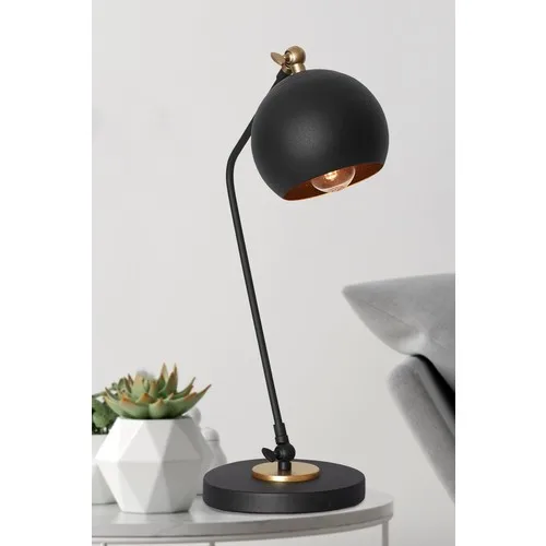 Luzarana Ascoli Black Yellow Metal Design Table Lamp фото