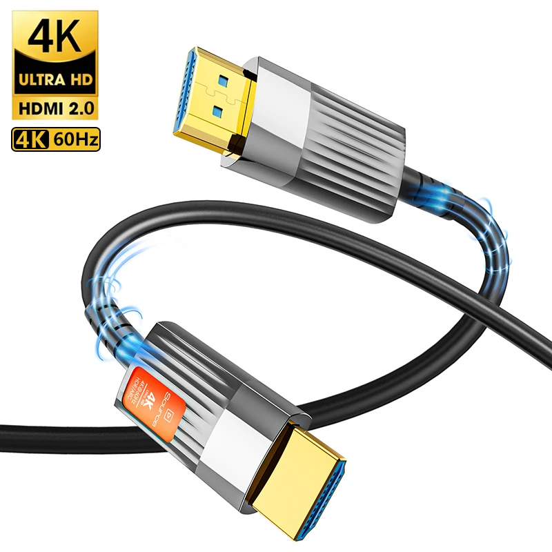 HDMI оптический волоконный кабель 4K 60 Гц HDMI-совместимый Ультра высокоскоростной 18 Гбит/с HDR eARC волоконно-оптический HDMI 2,0 кабели для ТВ 10 м 15 м 20 м