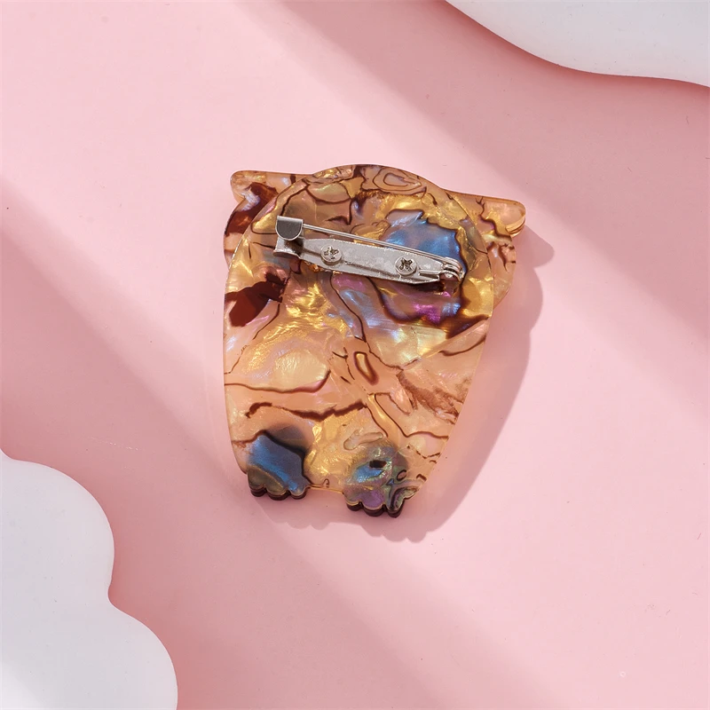 YAOLOGE акриловая мультяшная коричневая Сова Птица Брошь для женщин и детей Новые