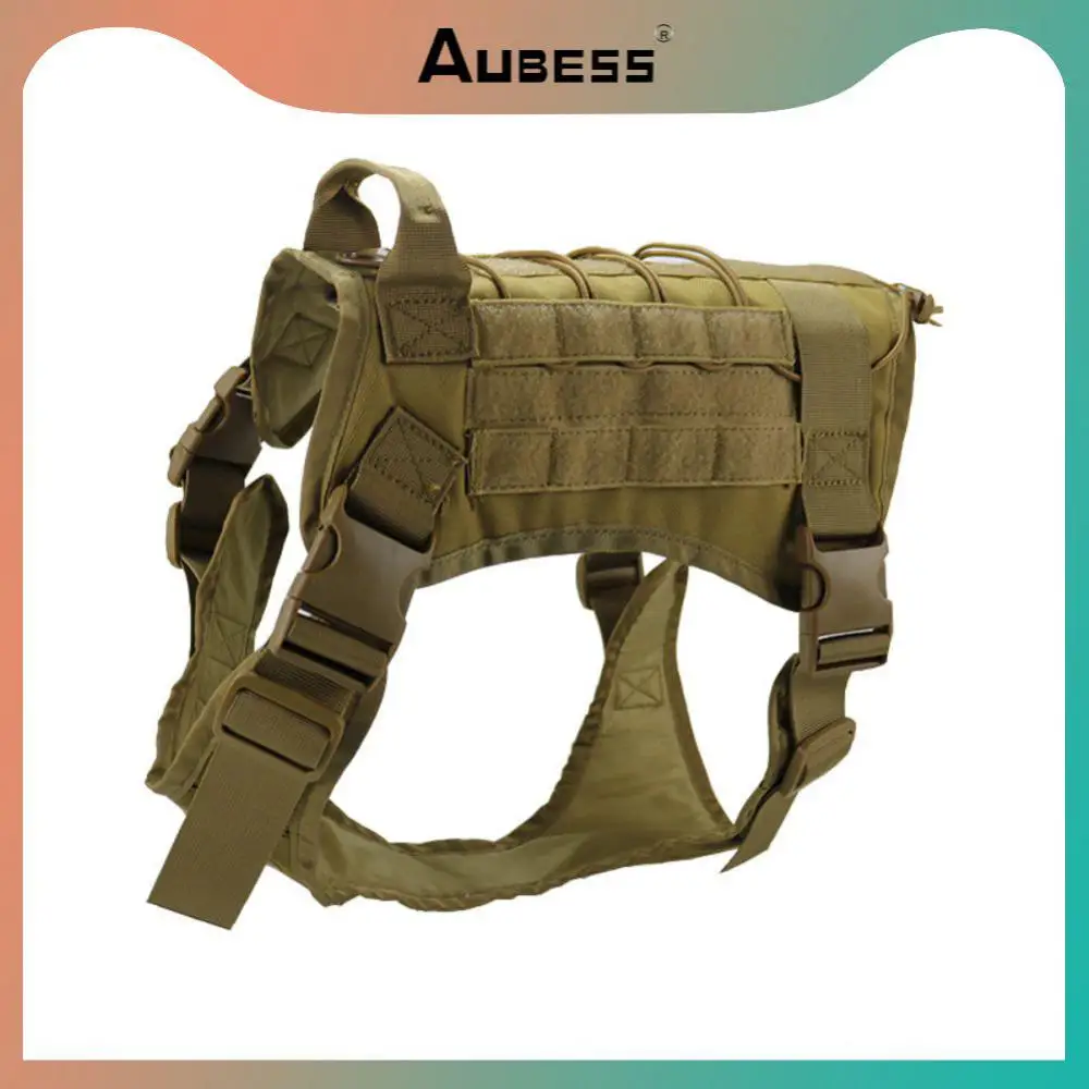 

Nylon Tactical Dog Clothes Collar Traction Rope Suit Adjustable Military Dog Clothes For Outdoor Hiking Walking Breathable