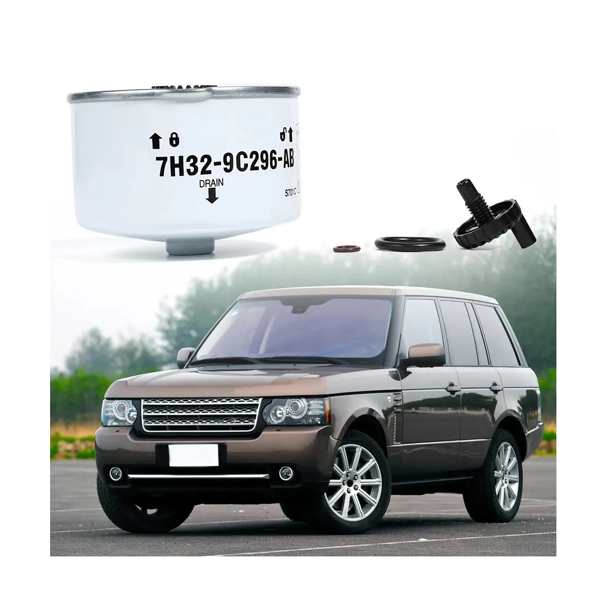 Топливный фильтр LR009705 для Land Rover Range Sport 2007-2013 Discovery 3/4 LR3 LR4 WJI500020 7H32-9C296-AB