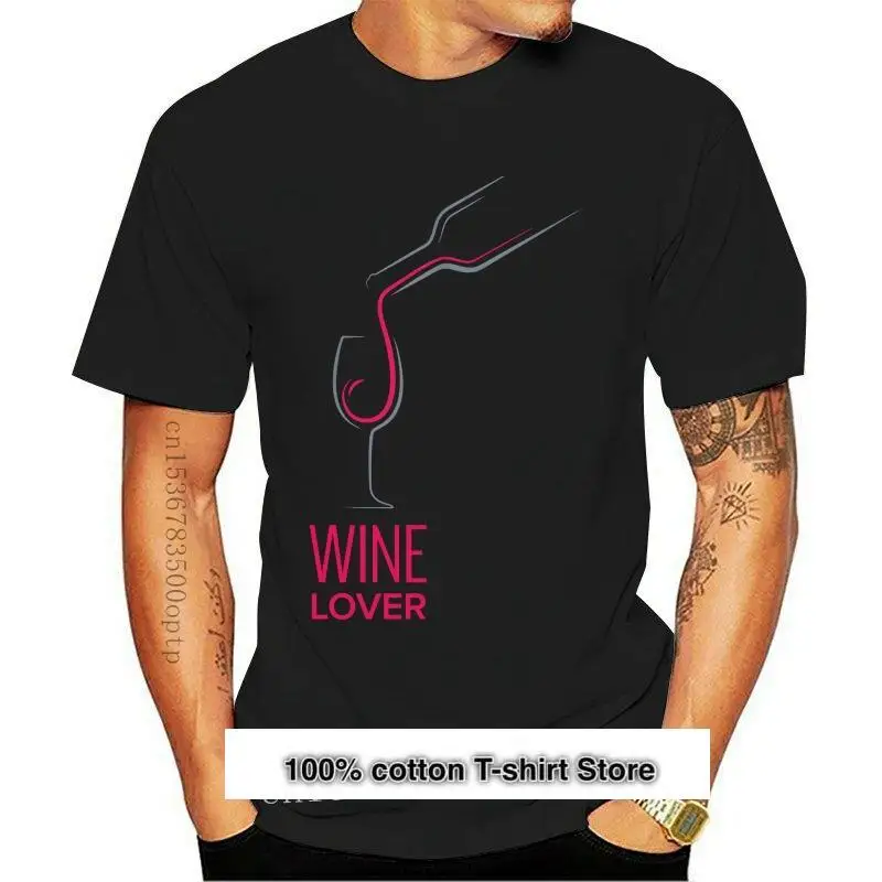 

Camiseta con estampado de amantes del vino para hombre, camiseta Popular sin etiqueta, nueva