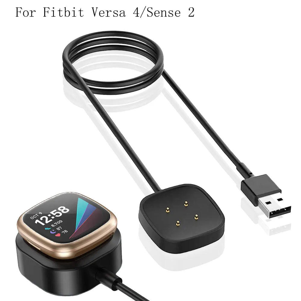 Charger Cable For Fitbit Versa 4 Smart Watch Replacement USB Charging Cable Adapter For Fitbit Sense 2 Charger Smart Accessories