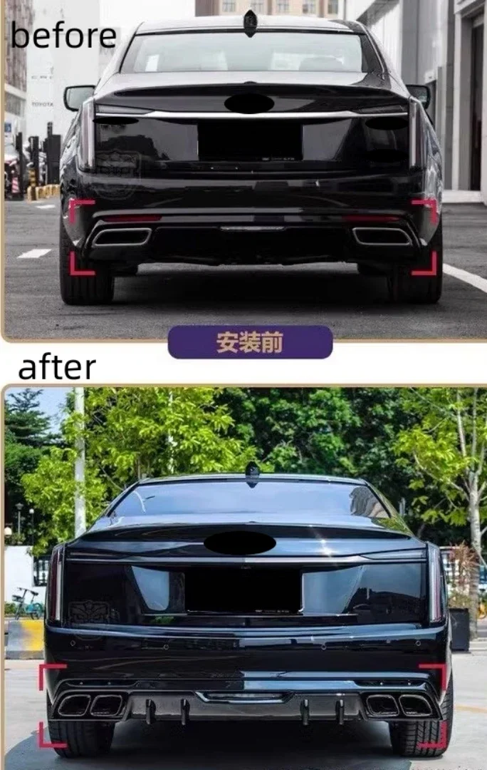 Передняя и задняя боковая юбка в сборе для Cadillac CT6 MT, модифицированный спортивный стиль, хвостовой Thraot, автоаксессуары (art.: 3920d28720b8a) - 3920d28720b8a