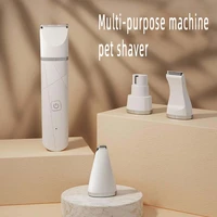 pet clippers 4 in 1 pet electric hair clipper with 4 blades grooming trimmer nail grinder professional recharge haircut for dogs