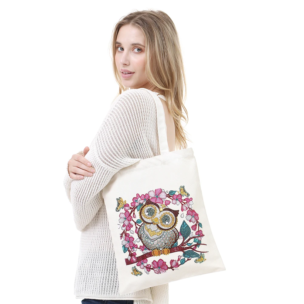 New Plant Animal Pattern DIY Diamond Painting Shopping Tote Bags Mosaic Kit Drawing Picture Shoulder Handbags Women Crossbody images - 6