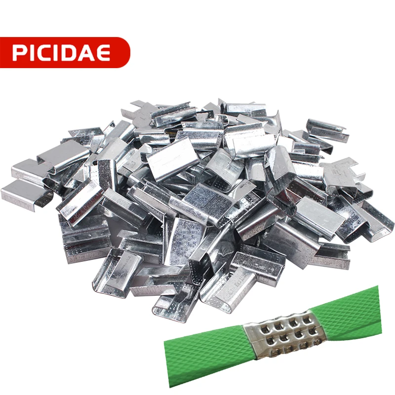 

1000 G/bag PET Plastic Steel Belt Matching Packing Buckle PP Manual Packing Belt Matching Packing Buckle Metal Packing Belt Clip