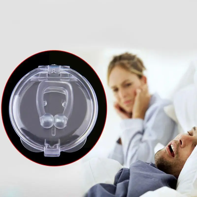 

1pcs Silicone Magnetic Anti Snore Stop Snoring Nose Apnea Night With Night Device Guard Tray Aid Tray Sleep Sleeping C E4p7