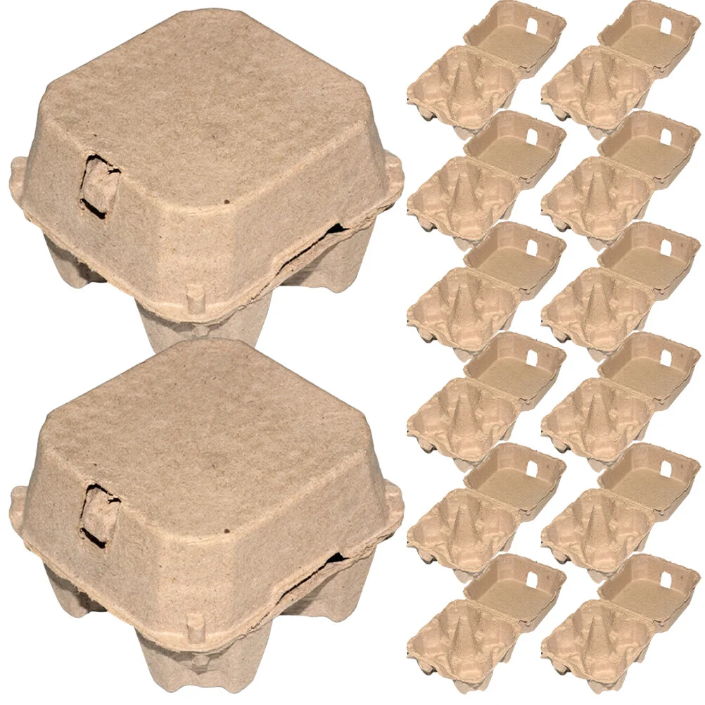 

25 Pcs Egg Tray Container Carton Containers Fridge Empty Cardboard Cartons Packing Holder Refrigerator Organizer Duck Paper