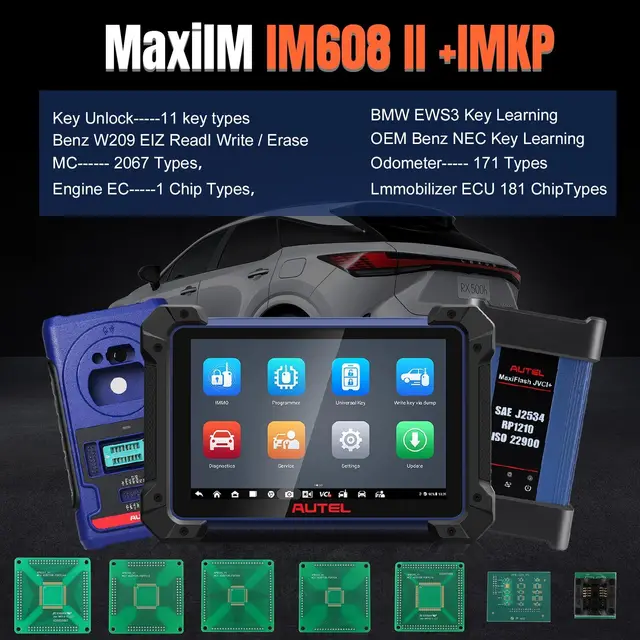 Autel MaxiIM IM608 II IMMO Key Fob Programming Tool 2 Years Updates Updated of IM608PRO XP400PRO Key Programmer Diagnostic Tool 2