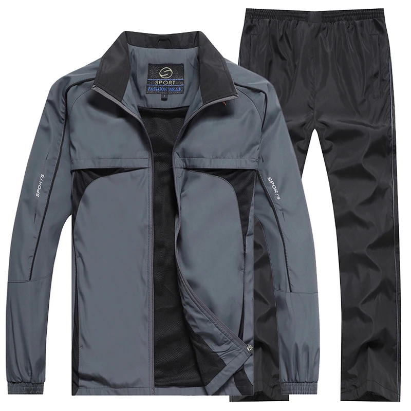 2021 Men's Running sets Autumn Set outwear Outdoor Sportswear Jogging Sport Suit Jacket+Pant Sweat suit Male Tracksuit
